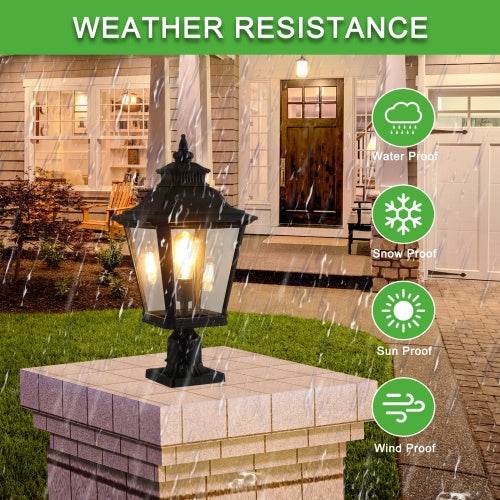 Outdoor Glass Pillar Headlights exterior decor Landscape Pathway Lighting - Velora