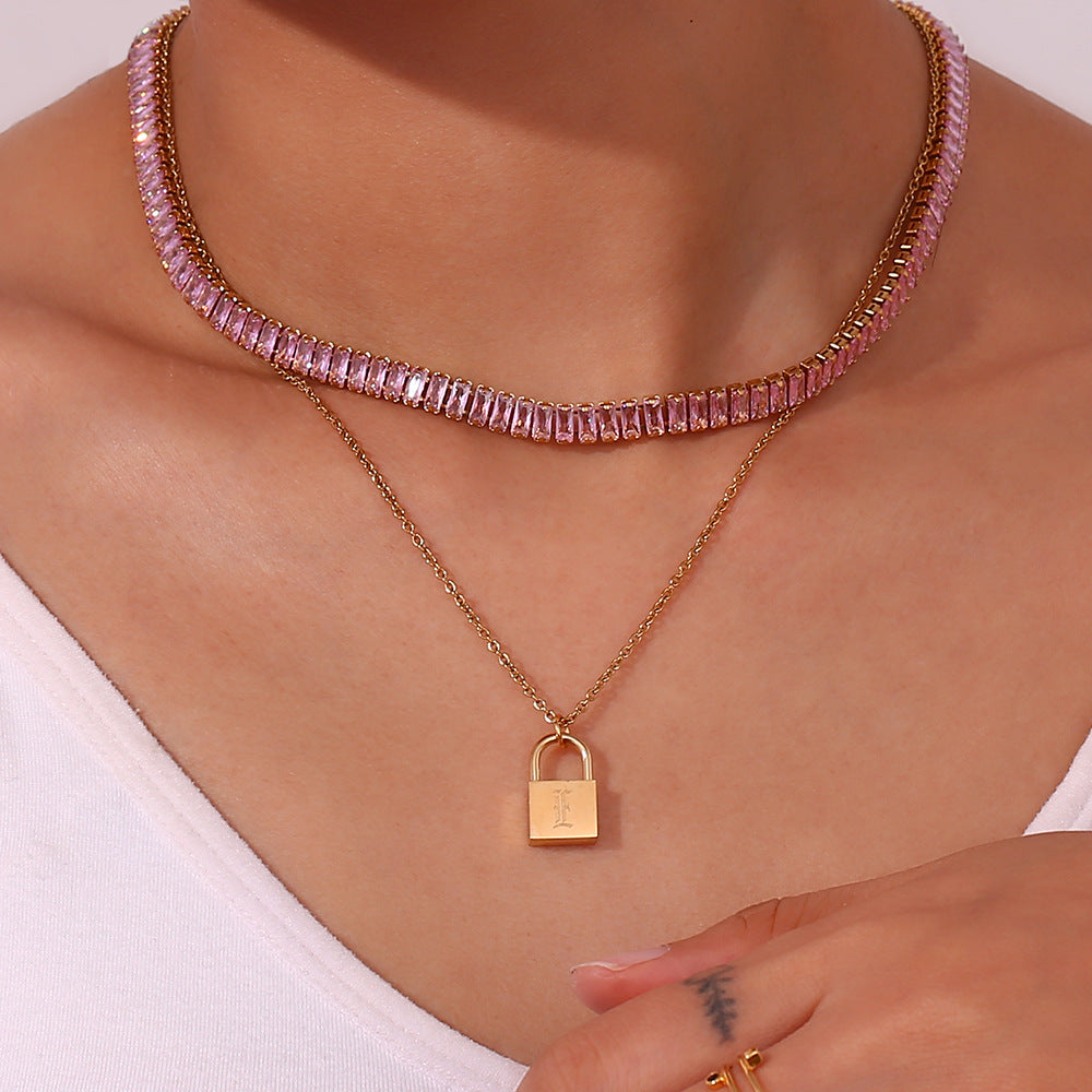 18K Gold Plated Zora Diamond Necklace with AAAAA Simulants – Hypoallergenic and Water Resistant - Velora