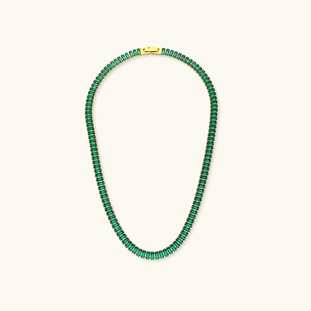18K Gold Plated Zora Diamond Necklace with AAAAA Simulants – Hypoallergenic and Water Resistant - Velora