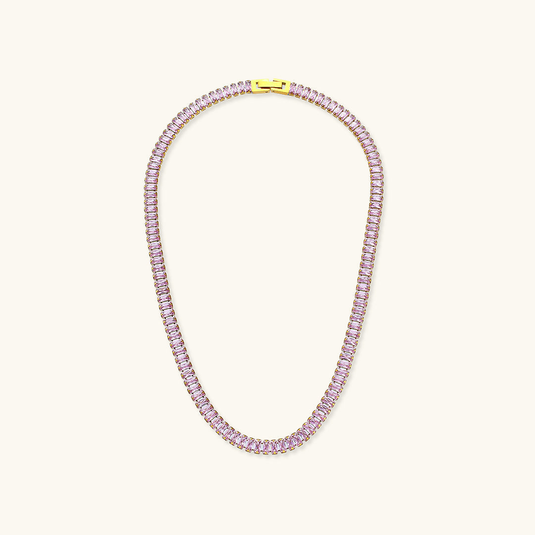 18K Gold Plated Zora Diamond Necklace with AAAAA Simulants – Hypoallergenic and Water Resistant - Velora