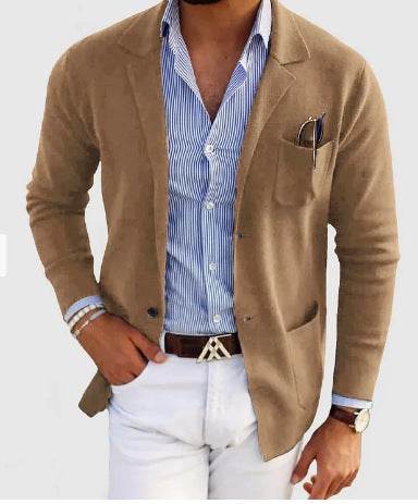 Men's Spring Leisure Printed Double Button Suit Jacket - Velora
