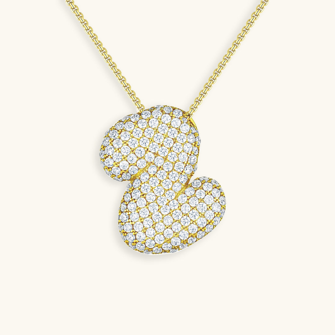 18k Gold Initial Diamond Necklace for Women – Personalized Customizable Pendant, Hypoallergenic and Waterproof - Velora