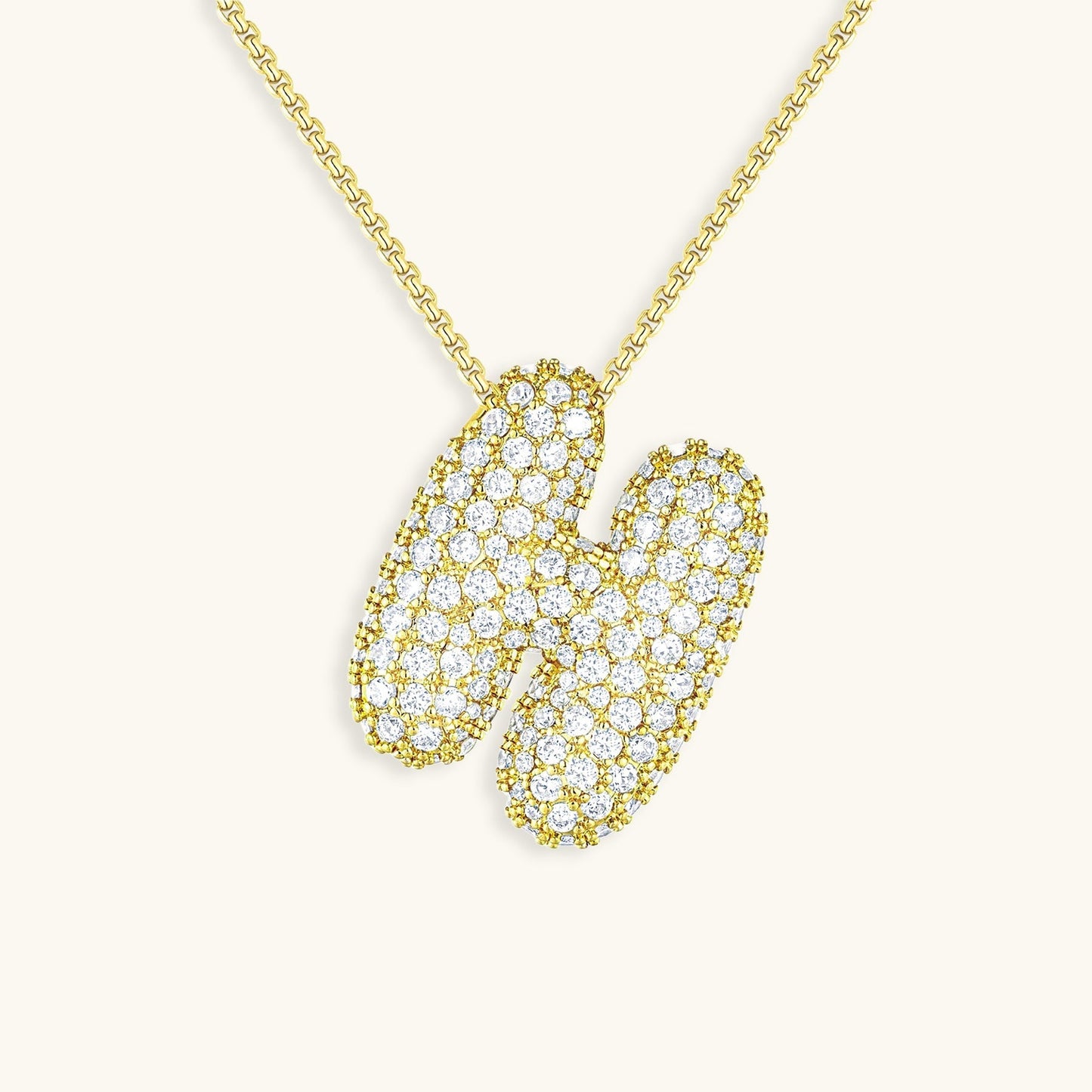 18k Gold Initial Diamond Necklace for Women – Personalized Customizable Pendant, Hypoallergenic and Waterproof - Velora