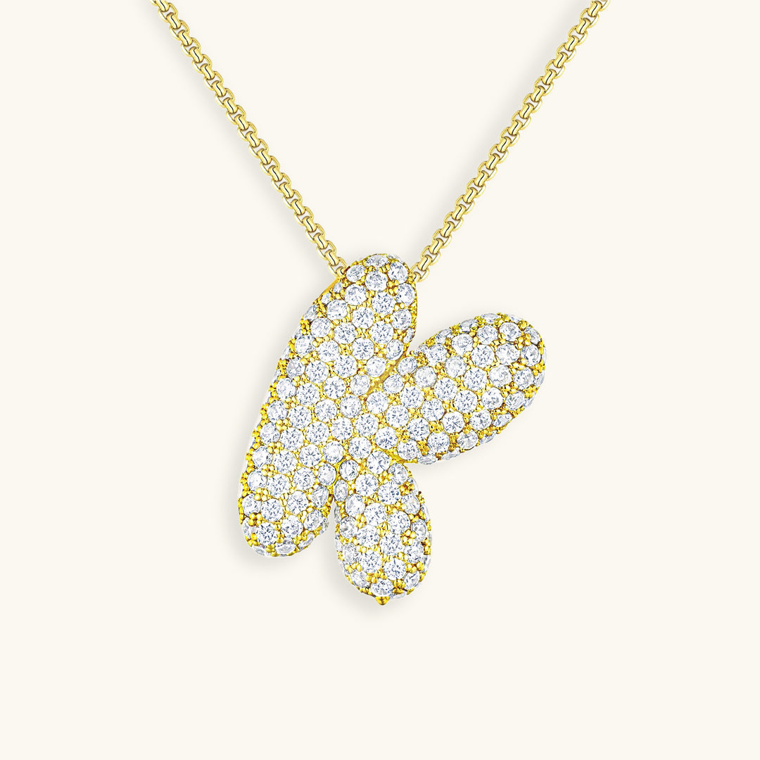 18k Gold Initial Diamond Necklace for Women – Personalized Customizable Pendant, Hypoallergenic and Waterproof - Velora