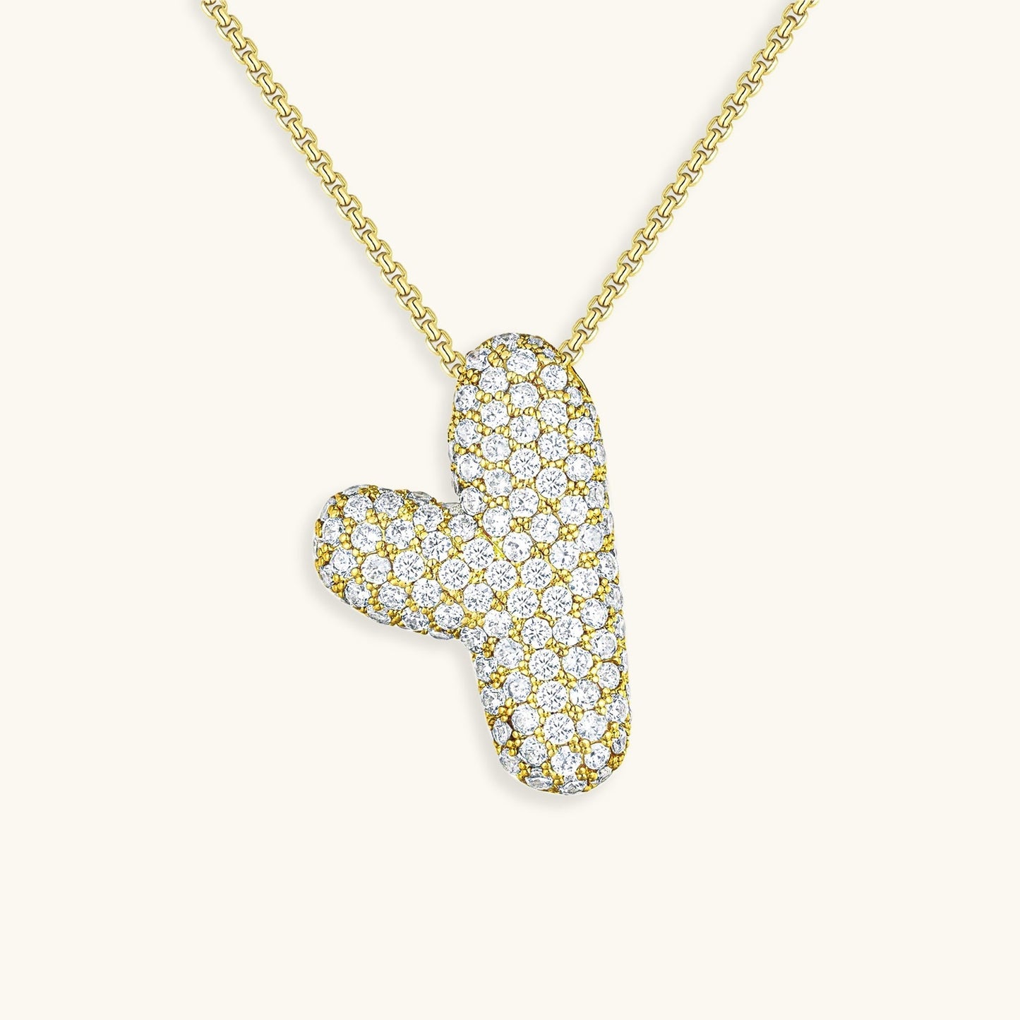 18k Gold Initial Diamond Necklace for Women – Personalized Customizable Pendant, Hypoallergenic and Waterproof - Velora