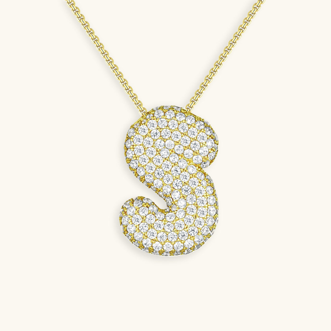 18k Gold Initial Diamond Necklace for Women – Personalized Customizable Pendant, Hypoallergenic and Waterproof - Velora