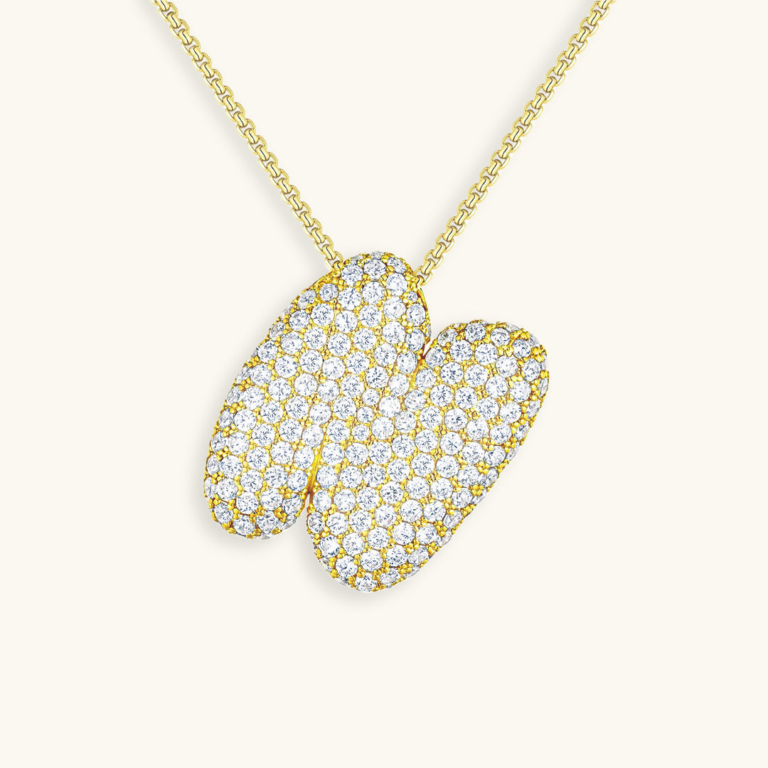 18k Gold Initial Diamond Necklace for Women – Personalized Customizable Pendant, Hypoallergenic and Waterproof - Velora