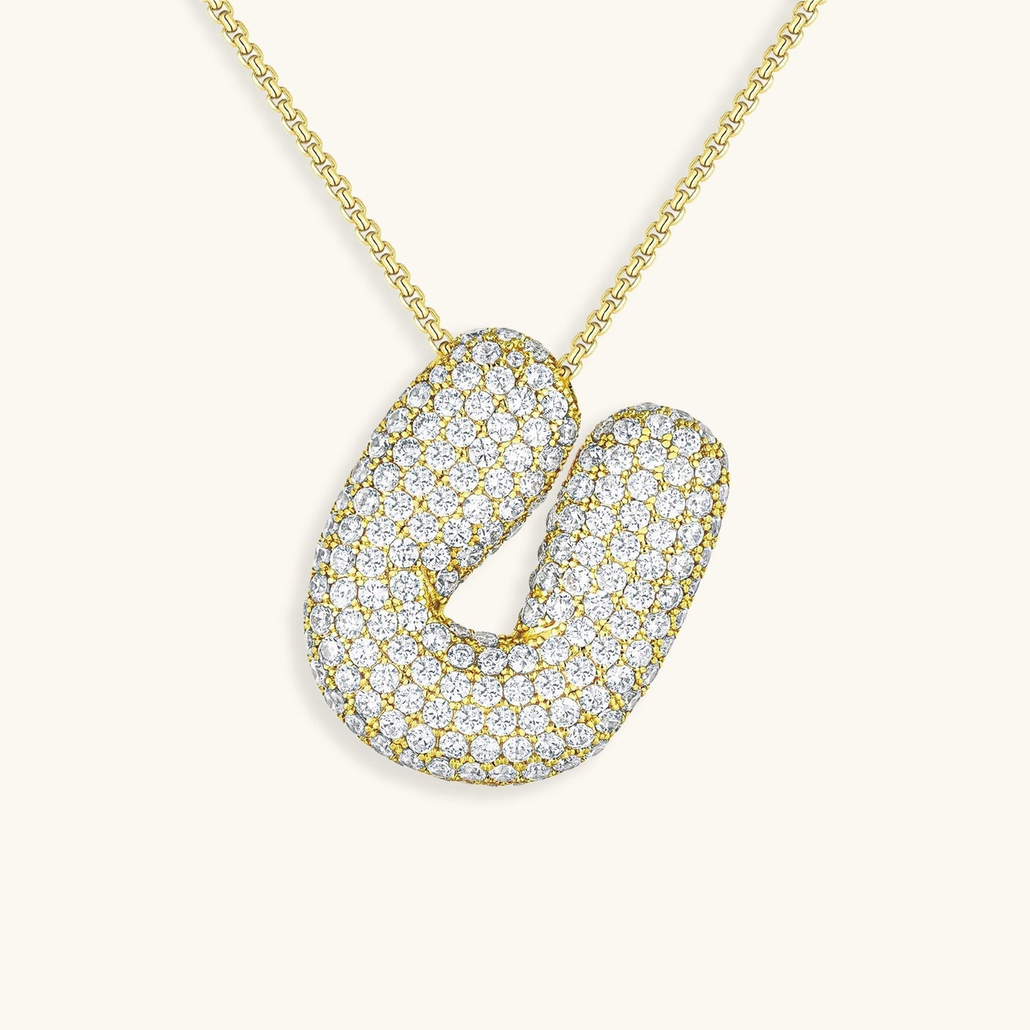 18k Gold Initial Diamond Necklace for Women – Personalized Customizable Pendant, Hypoallergenic and Waterproof - Velora