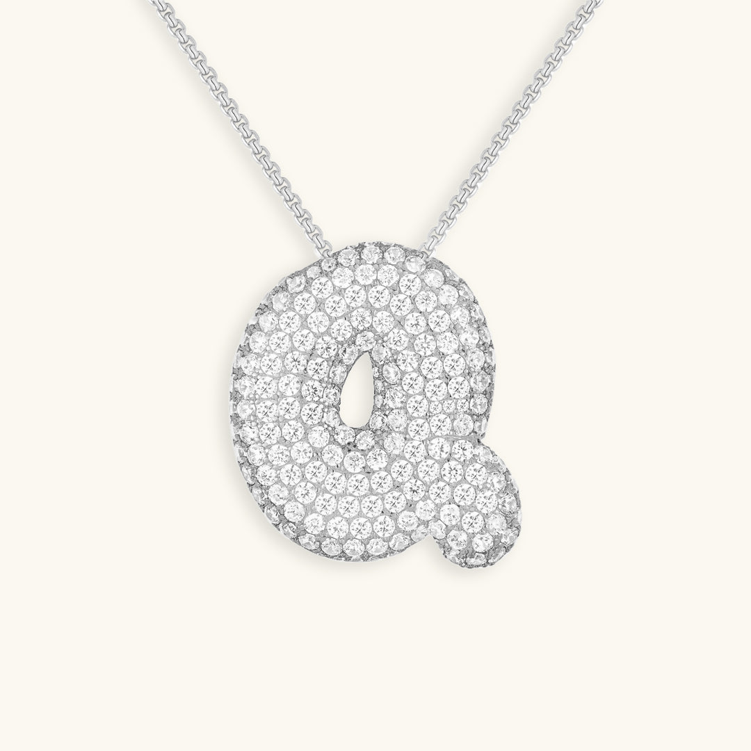 18k Gold Initial Diamond Necklace for Women – Personalized Customizable Pendant, Hypoallergenic and Waterproof - Velora