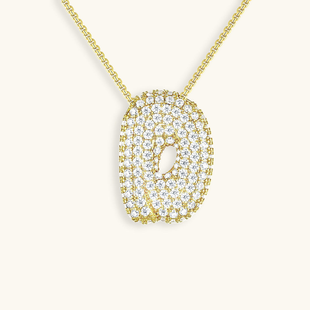 18k Gold Initial Diamond Necklace for Women – Personalized Customizable Pendant, Hypoallergenic and Waterproof - Velora