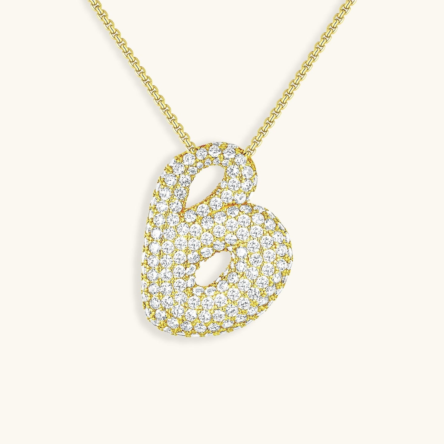 18k Gold Initial Diamond Necklace for Women – Personalized Customizable Pendant, Hypoallergenic and Waterproof - Velora