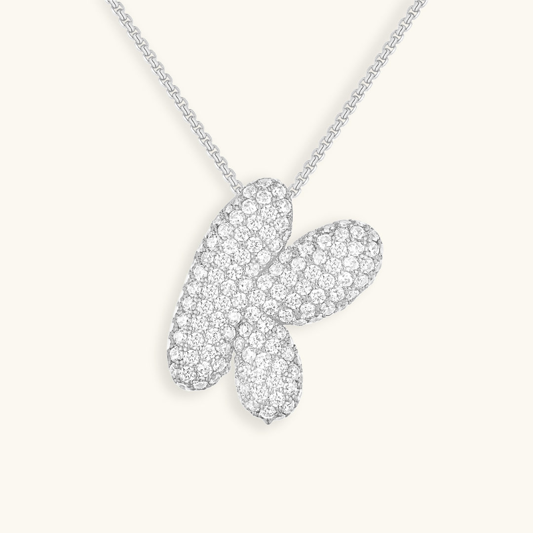 18k Gold Initial Diamond Necklace for Women – Personalized Customizable Pendant, Hypoallergenic and Waterproof - Velora