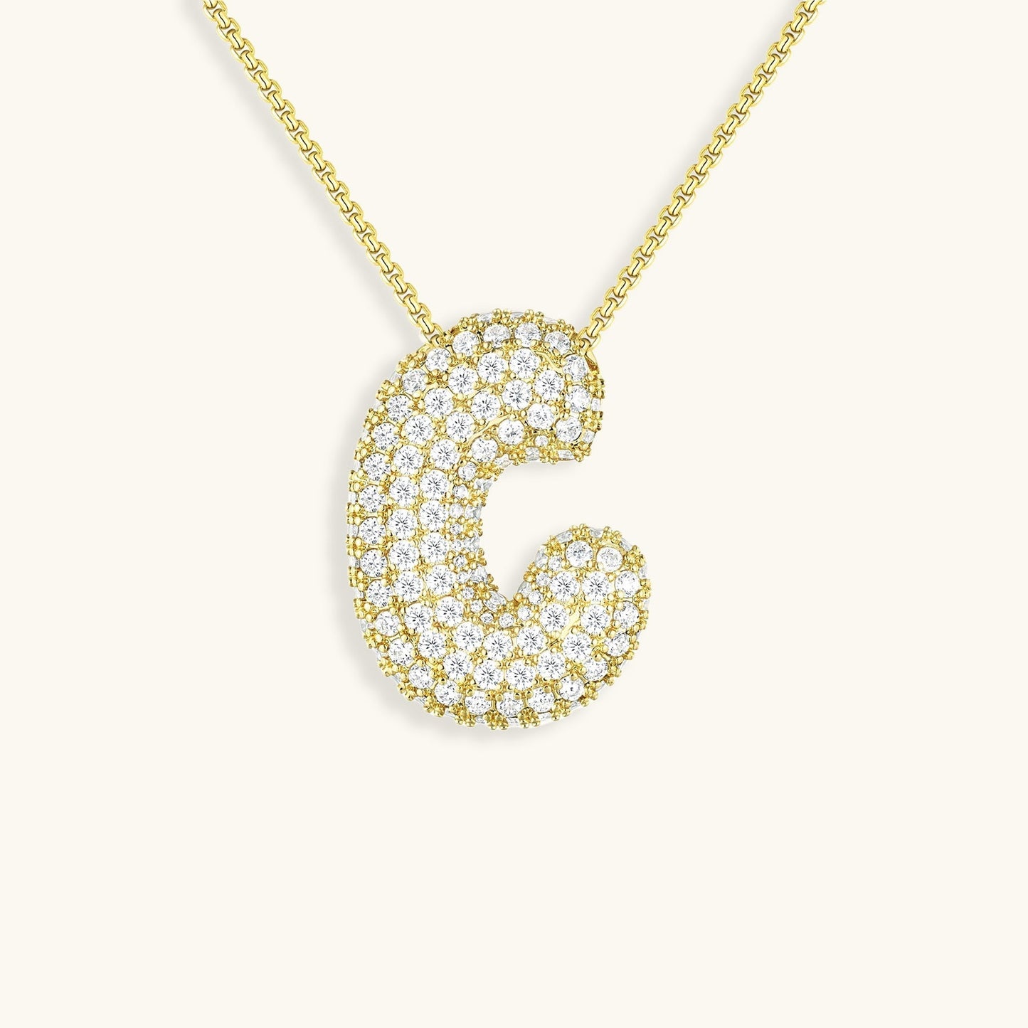 18k Gold Initial Diamond Necklace for Women – Personalized Customizable Pendant, Hypoallergenic and Waterproof - Velora