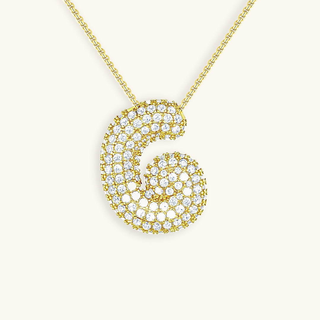 18k Gold Initial Diamond Necklace for Women – Personalized Customizable Pendant, Hypoallergenic and Waterproof - Velora