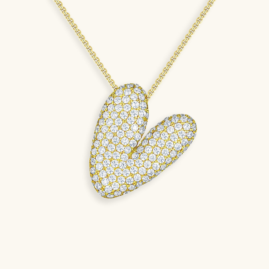 18k Gold Initial Diamond Necklace for Women – Personalized Customizable Pendant, Hypoallergenic and Waterproof - Velora