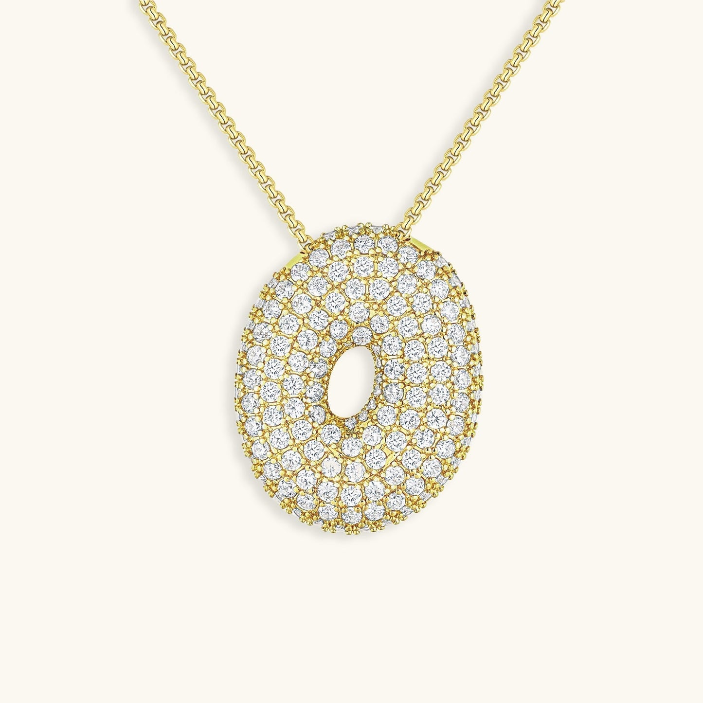 18k Gold Initial Diamond Necklace for Women – Personalized Customizable Pendant, Hypoallergenic and Waterproof - Velora