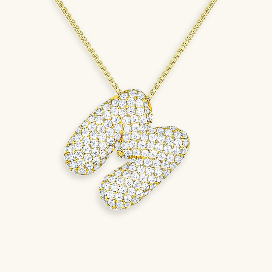 18k Gold Initial Diamond Necklace for Women – Personalized Customizable Pendant, Hypoallergenic and Waterproof - Velora