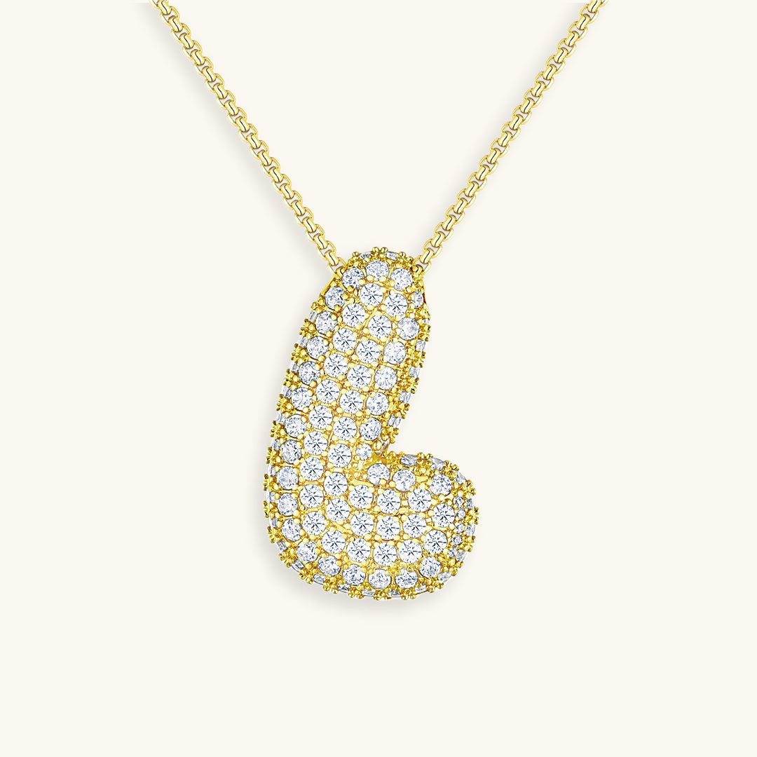 18k Gold Initial Diamond Necklace for Women – Personalized Customizable Pendant, Hypoallergenic and Waterproof - Velora
