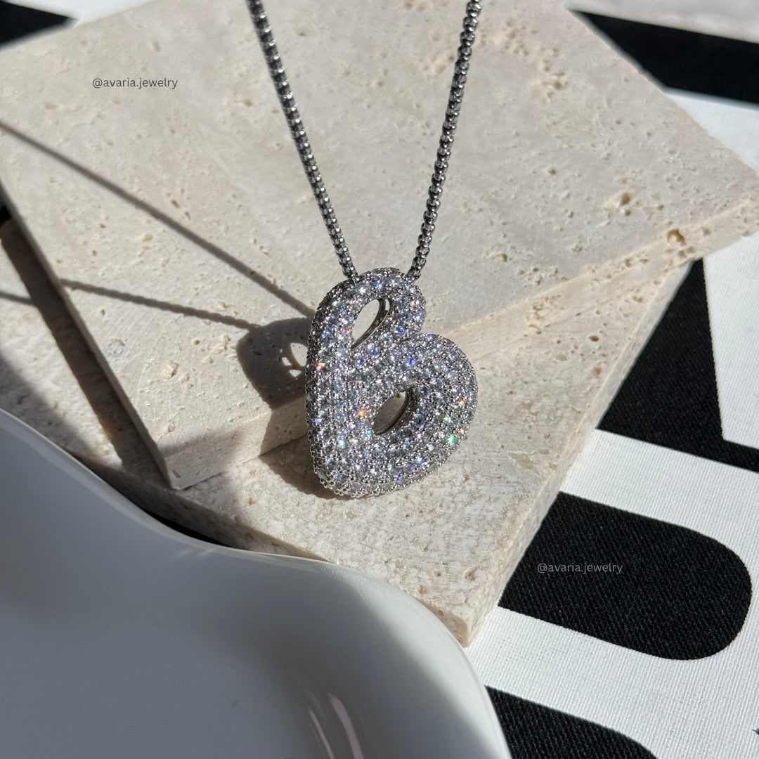 18k Gold Initial Diamond Necklace for Women – Personalized Customizable Pendant, Hypoallergenic and Waterproof - Velora