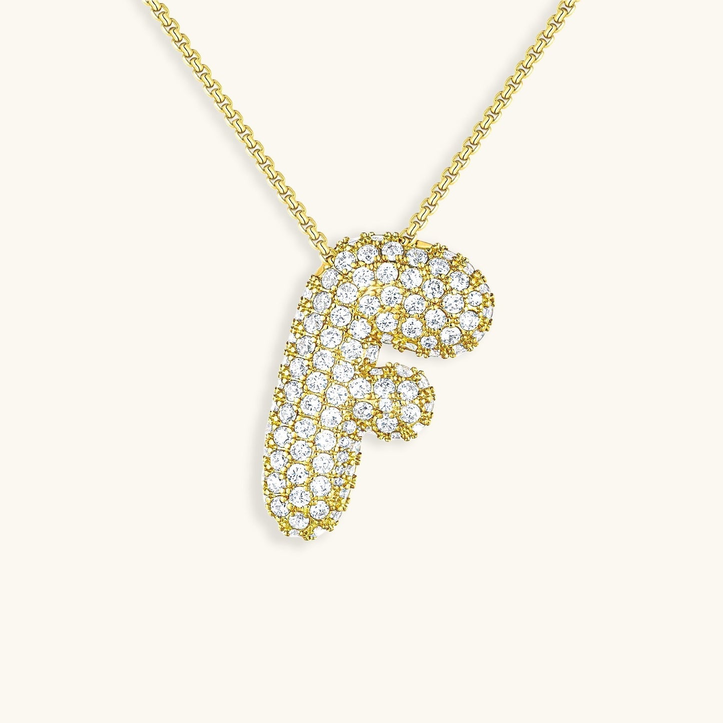18k Gold Initial Diamond Necklace for Women – Personalized Customizable Pendant, Hypoallergenic and Waterproof - Velora
