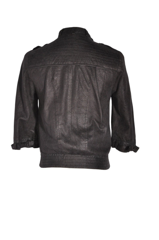 ZARA Women Leather Jackets Regular fit in Black - XS Koop