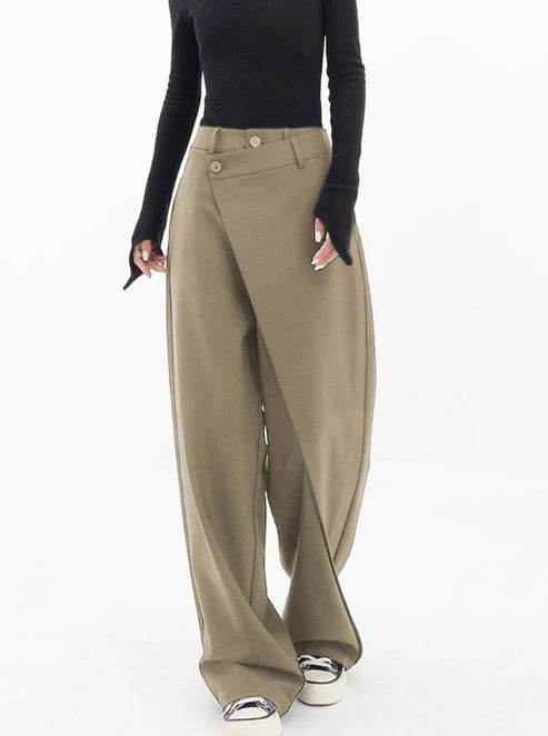 Irregular Wide-leg Pants Ins Fashion Loose Trousers Women's Clothing - Velora
