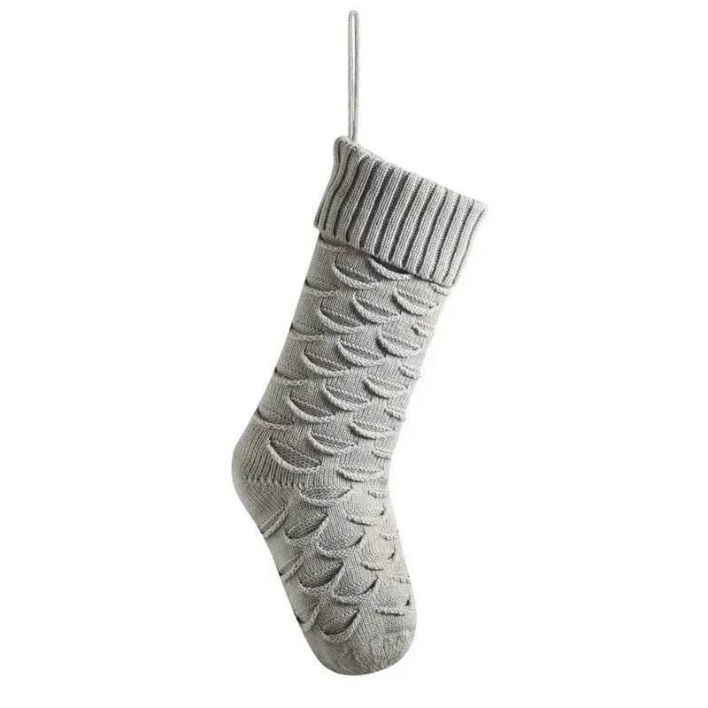 Christmas Gift Bag Decorative Socks Knitted Hanging Decoration - Velora