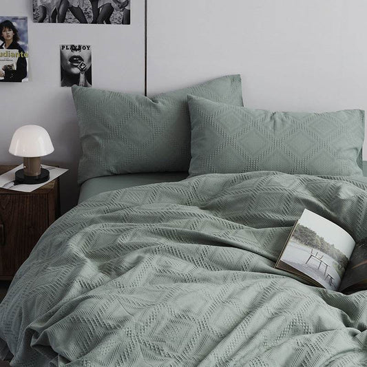 Dormitory Three 4-piece Sets Of Washed Cotton - Velora