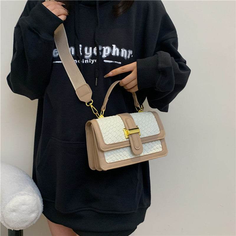 Woven Solid Color Crossbody Small Square Bag - Velora
