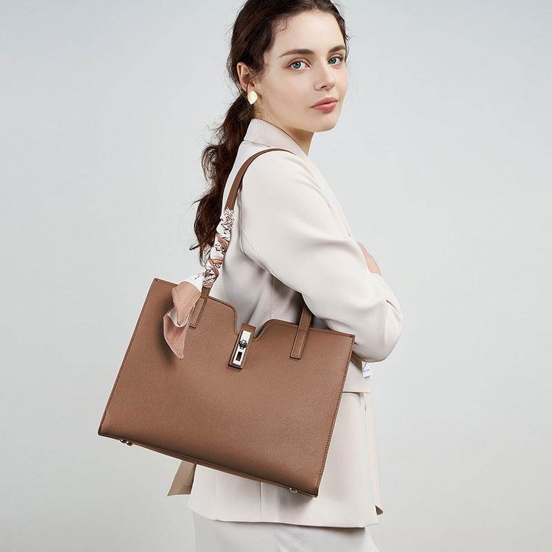 Summer Cowhide Tote Women's Casual Commuter Bag - Velora