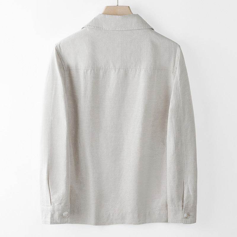 Slim Casual Thin Cotton Linen Suit Coat - Velora