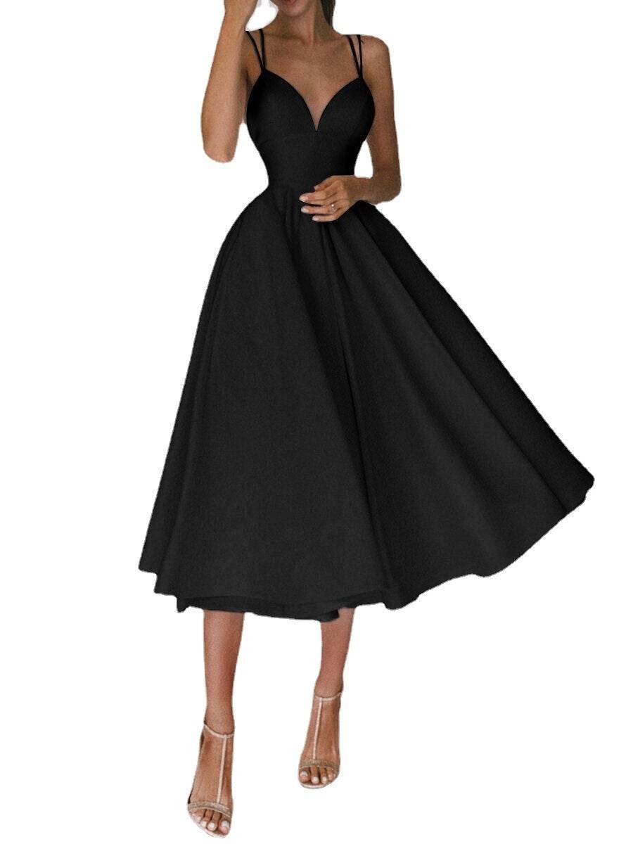 Sexy V-neck Suspender Dress Summer Fashion A-Line Long Dresses For Women - Velora