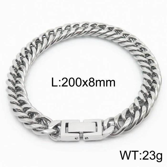 Cuban Link Chain Trimming Chain Jewelry Buckle Titanium Steel Bracelet - Velora