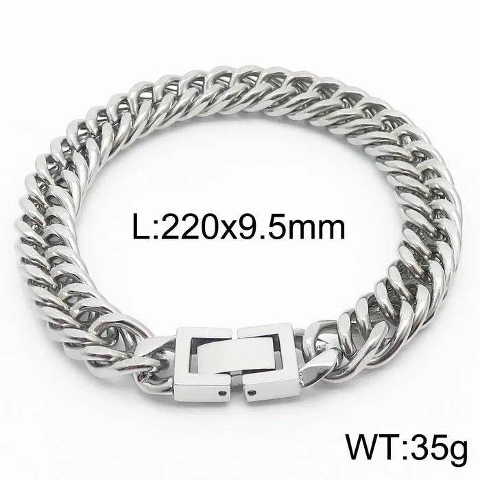 Cuban Link Chain Trimming Chain Jewelry Buckle Titanium Steel Bracelet - Velora