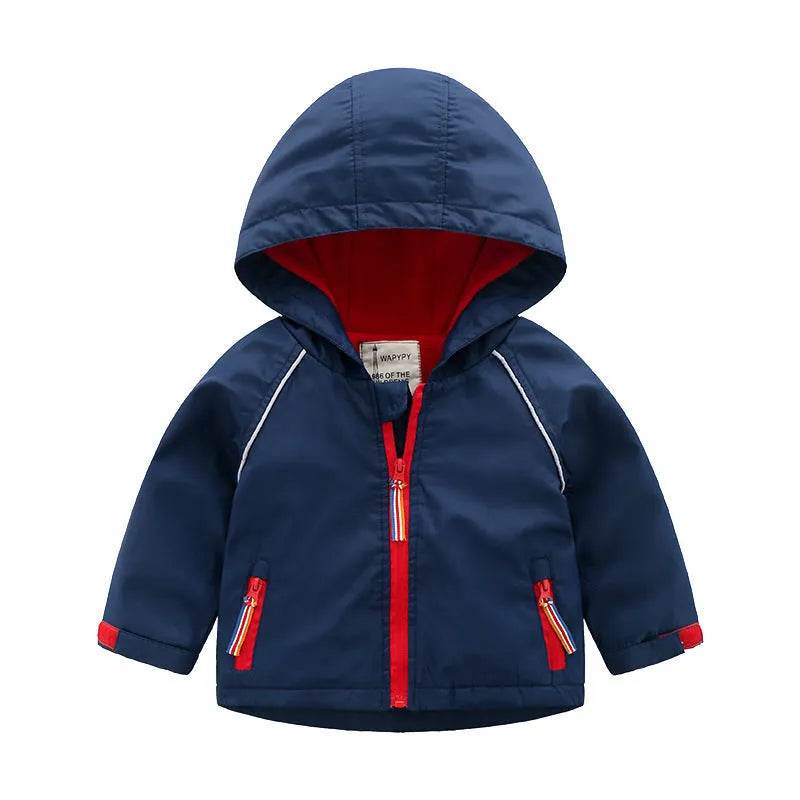 Boys' Hooded Autumn Clothing Children's Fleece Jacket - Velora