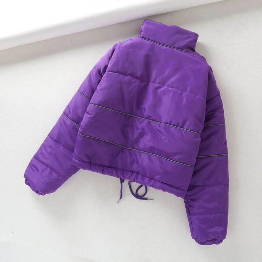 Wild Autumn And Winter Stand-collar Cotton-padded Jacket Tide - Velora