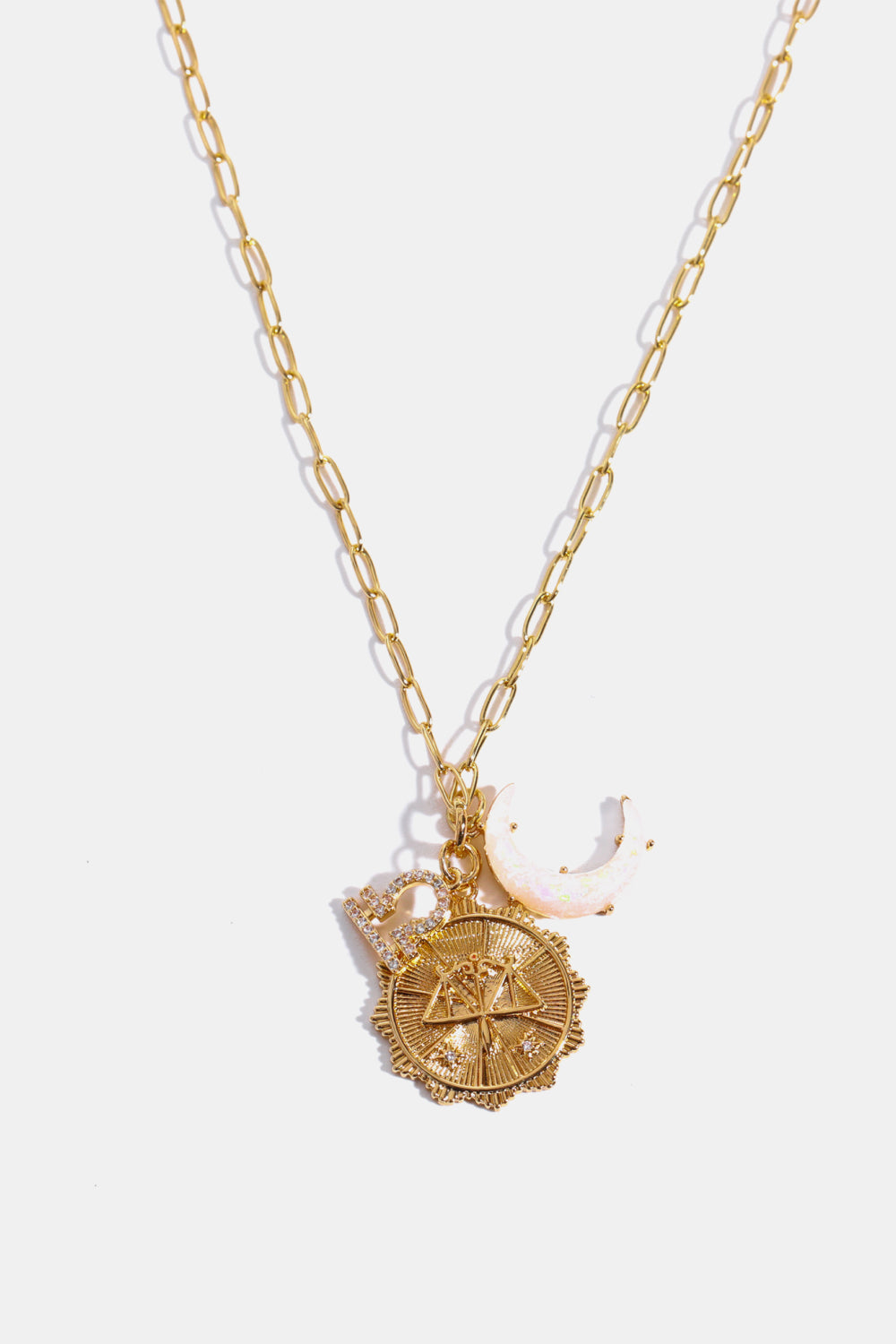 Constellation and Moon Pendant Copper Necklace - Velora
