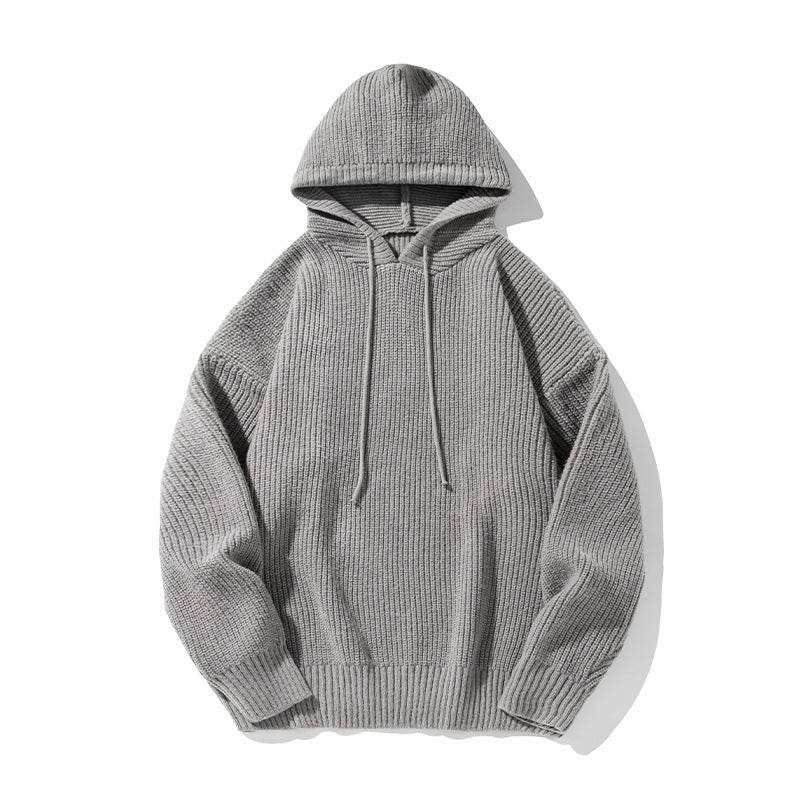 Japanese Loose Solid Color Hooded Sweater Idle Style Adjustable - Velora