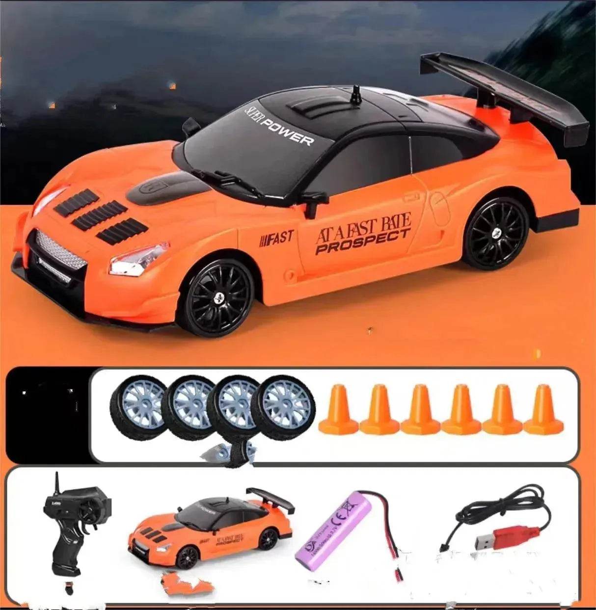 2.4G Drift Rc Car 4WD RC Drift Car Toy Remote Control GTR Model AE86 Vehicle Car RC Racing Car Toy For Children Christmas Gifts - Velora