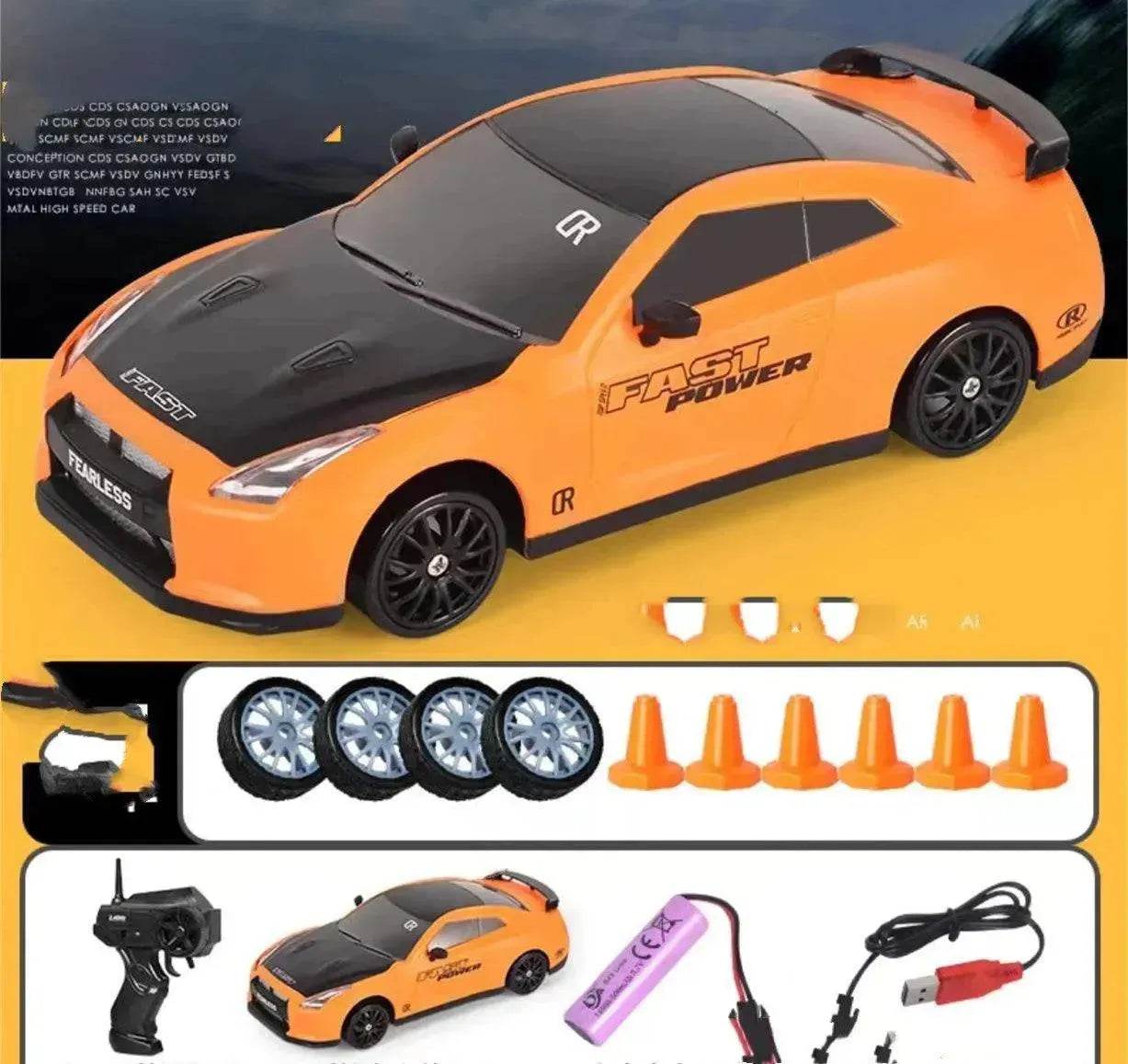 2.4G Drift Rc Car 4WD RC Drift Car Toy Remote Control GTR Model AE86 Vehicle Car RC Racing Car Toy For Children Christmas Gifts - Velora