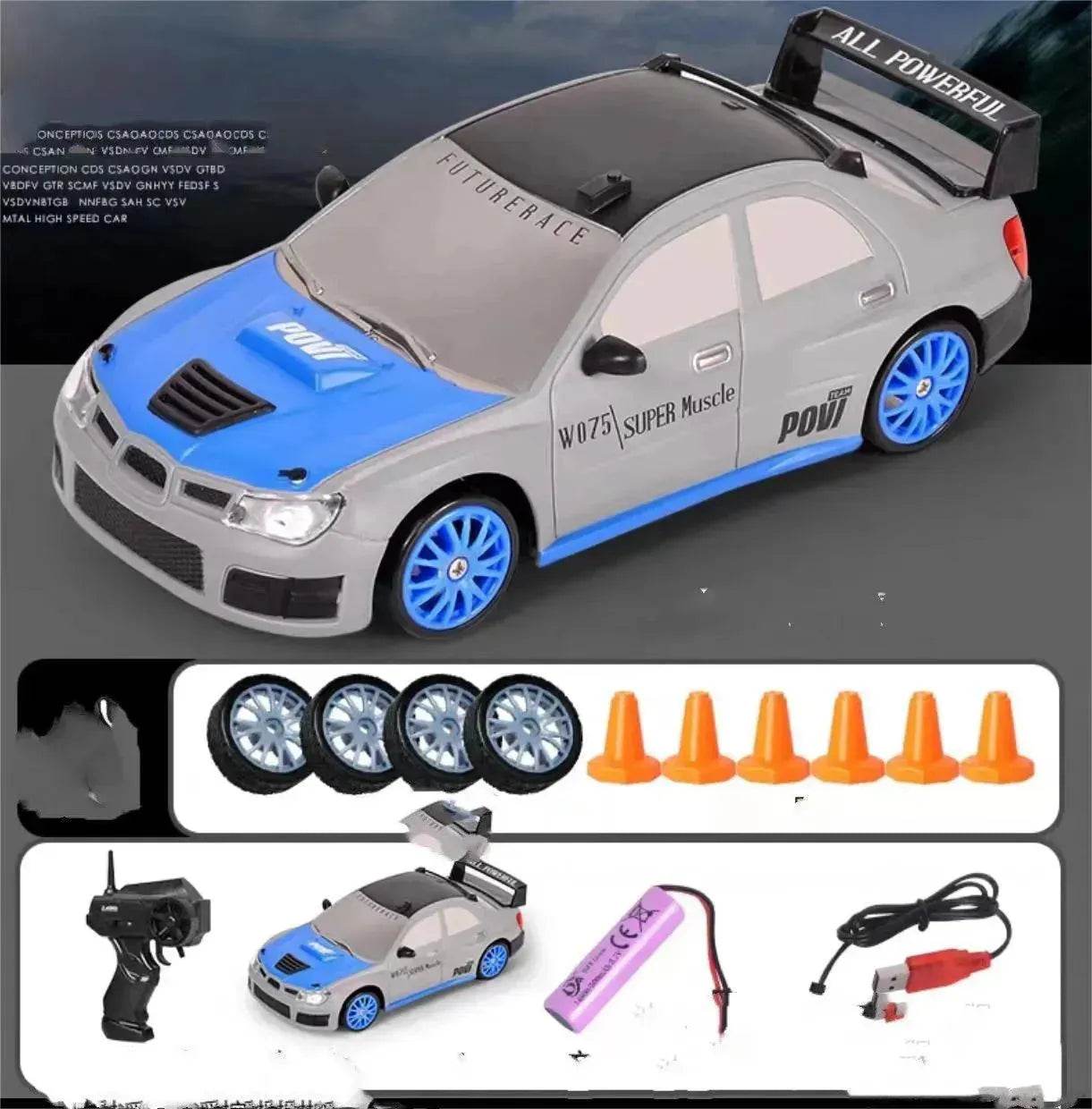 2.4G Drift Rc Car 4WD RC Drift Car Toy Remote Control GTR Model AE86 Vehicle Car RC Racing Car Toy For Children Christmas Gifts - Velora