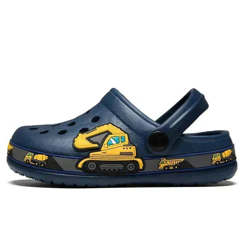 2-6y Kids Summer Boys Girls Sandals Flat Heel Cartoon Soft Bottom Beach Slippers Children Garden Shoes - Velora