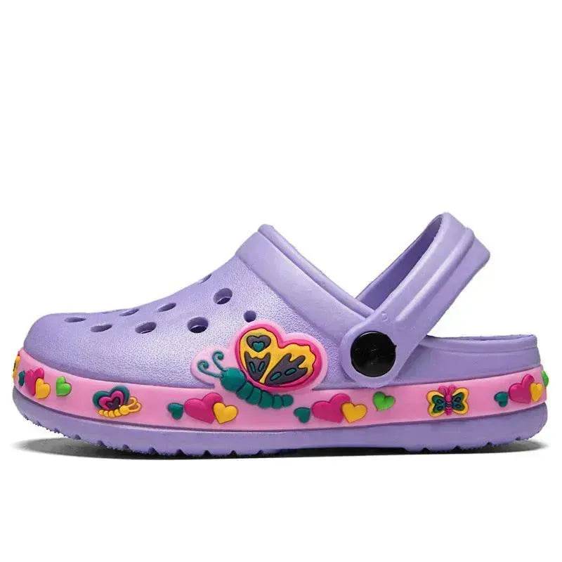 2-6y Kids Summer Boys Girls Sandals Flat Heel Cartoon Soft Bottom Beach Slippers Children Garden Shoes - Velora