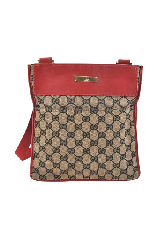 GUCCI Shoulder Cross Body Bag GG Canvas Leather 0190348 Black 9211K - Velora