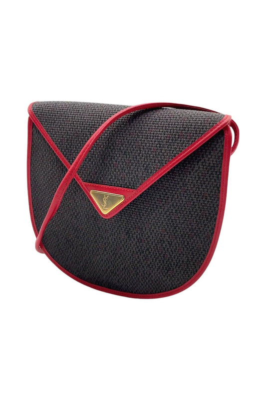Saint Laurent Pochette Gray /Red Shoulder Bag NS080768 - Velora