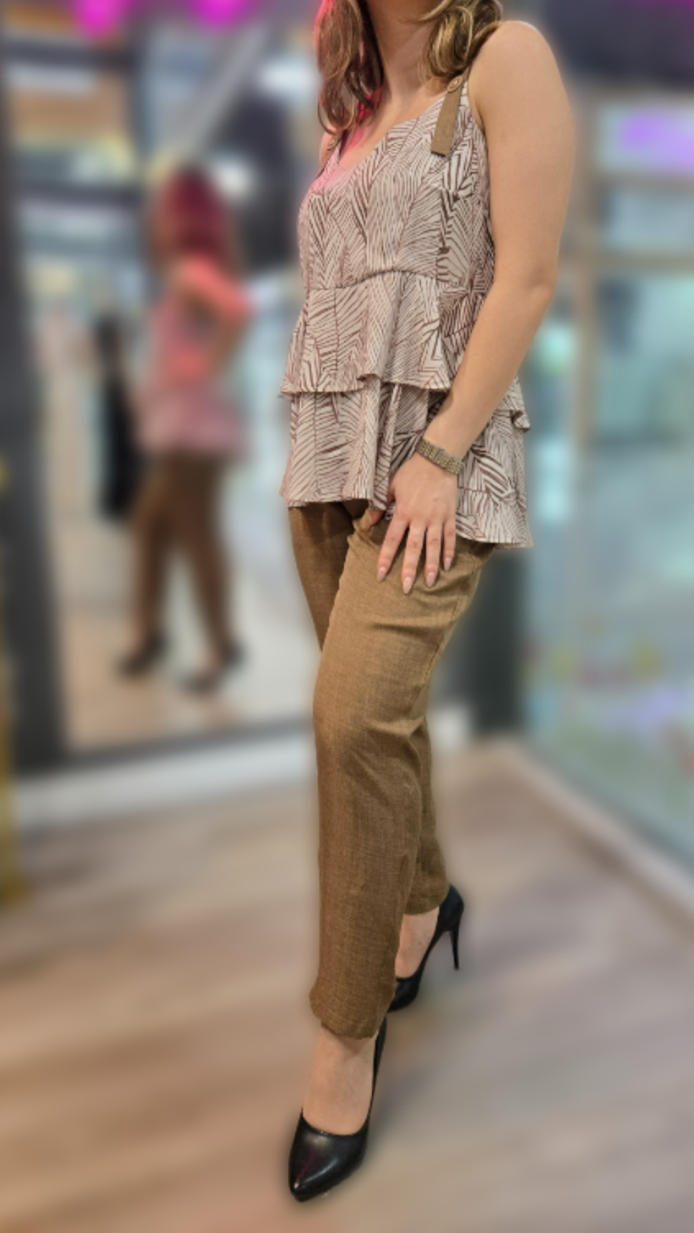 2-piece Spaghetti Top with Pants - Velora