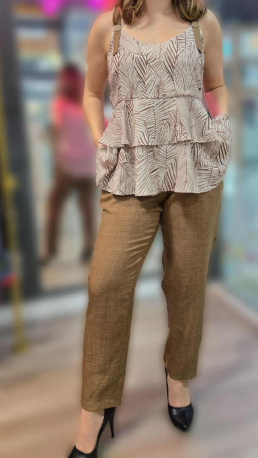 2-piece Spaghetti Top with Pants - Velora