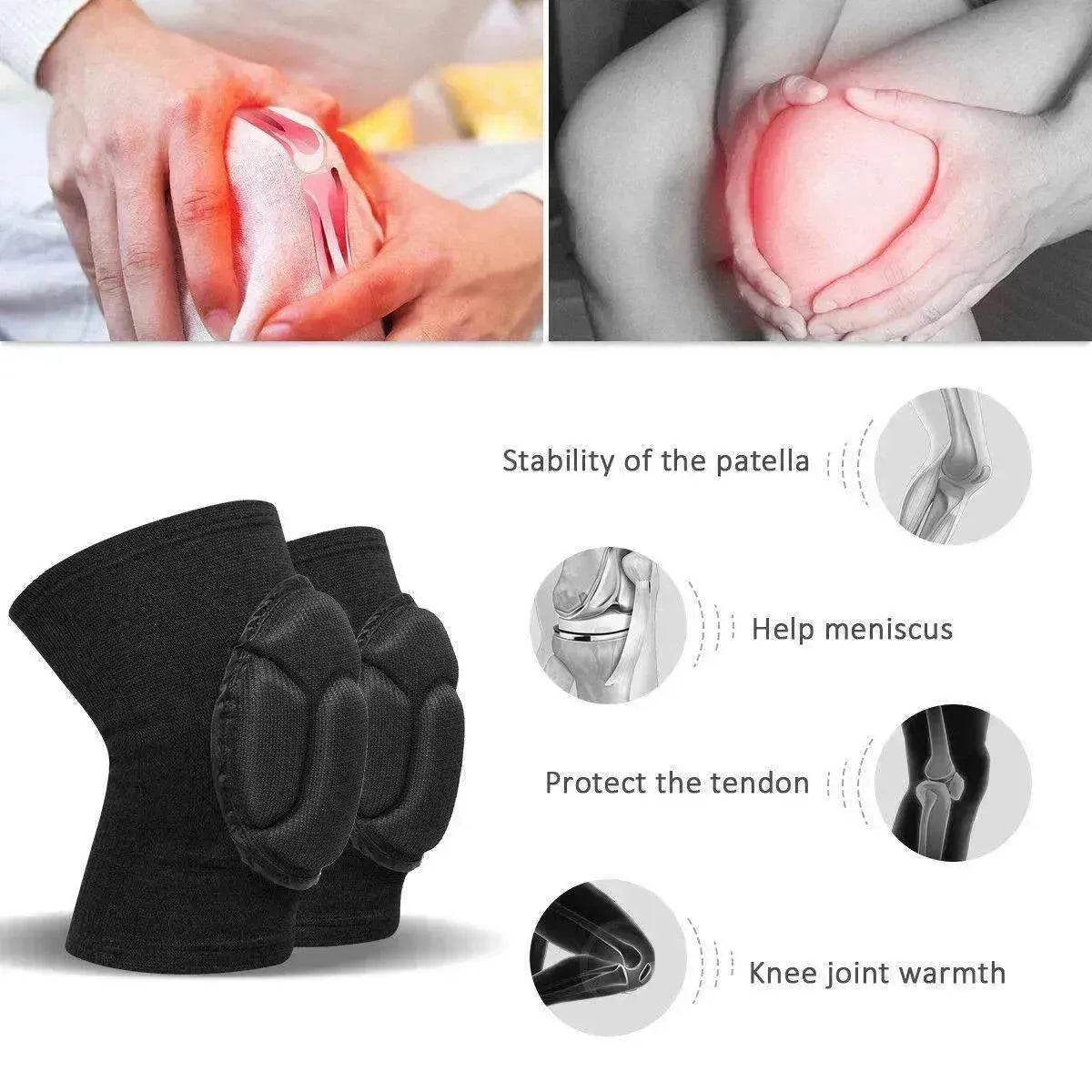 2 x Professional Knee Pads Leg Protector For Sport Work Flooring Construction - Velora