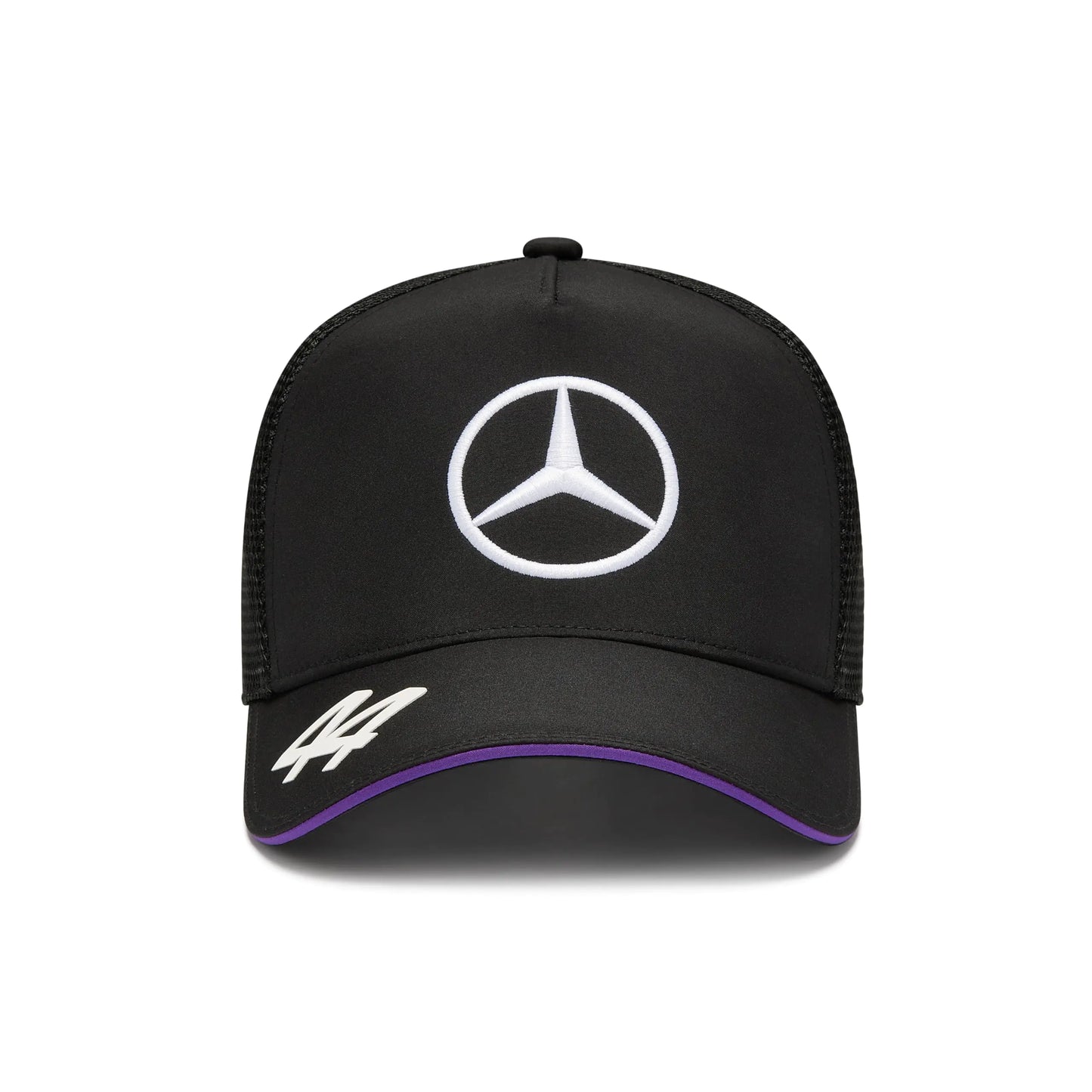2024 Lewis Hamilton AMG F1 Trucker Cap - Black - Velora Luxury Fashion