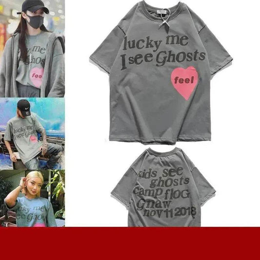 2025 Summer Printed Heavy Loose OVERSIZE Round Neck Short Sleeve Unisex T-shirt - Velora